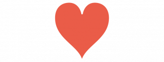 Coral heart icon